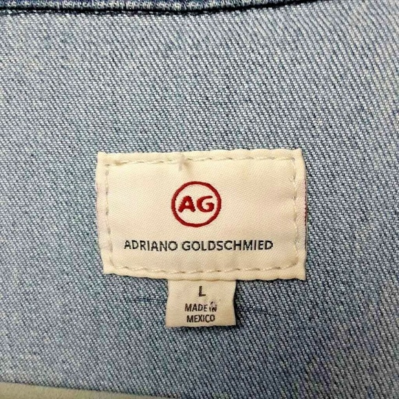 AG Adriano Goldschmied Womens Denim Jean Jacket L - Picture 8 of 8